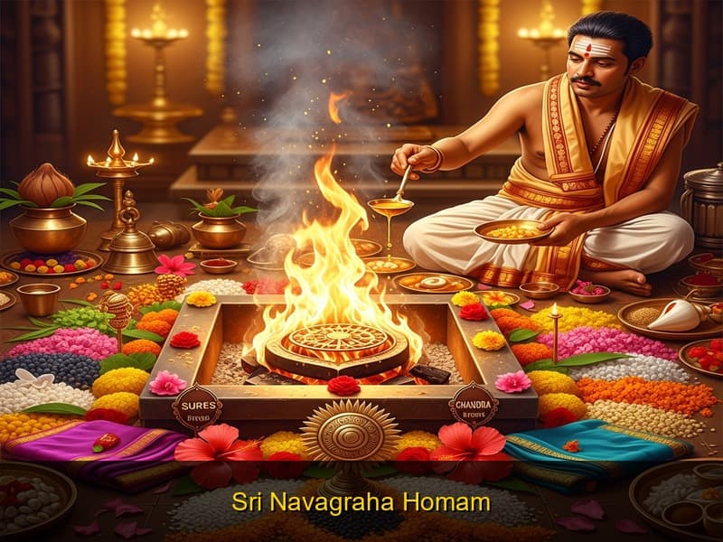 Sri Navagraha Homam performed by Sri Shyam Sharma