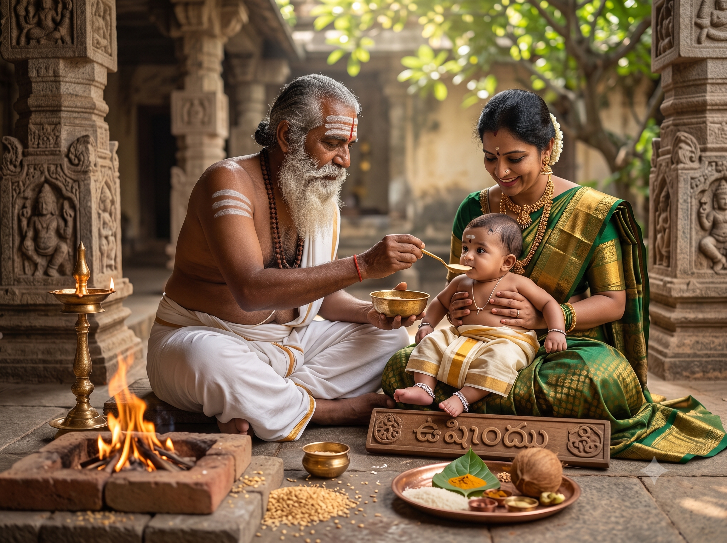 Namakaranam (Naming Ceremony) performed by Sri Shyam Sharma