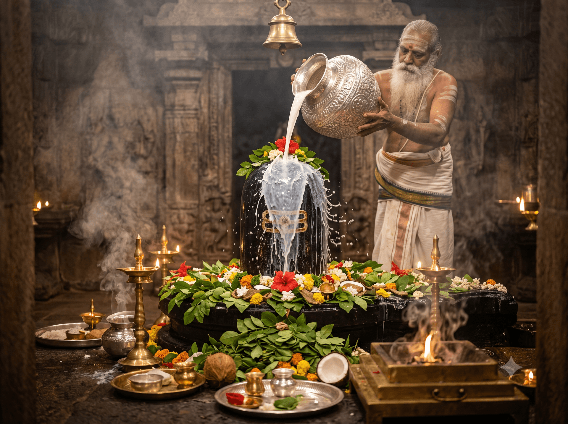 Sri Rudrabhishekam performed by Sri Shyam Sharma