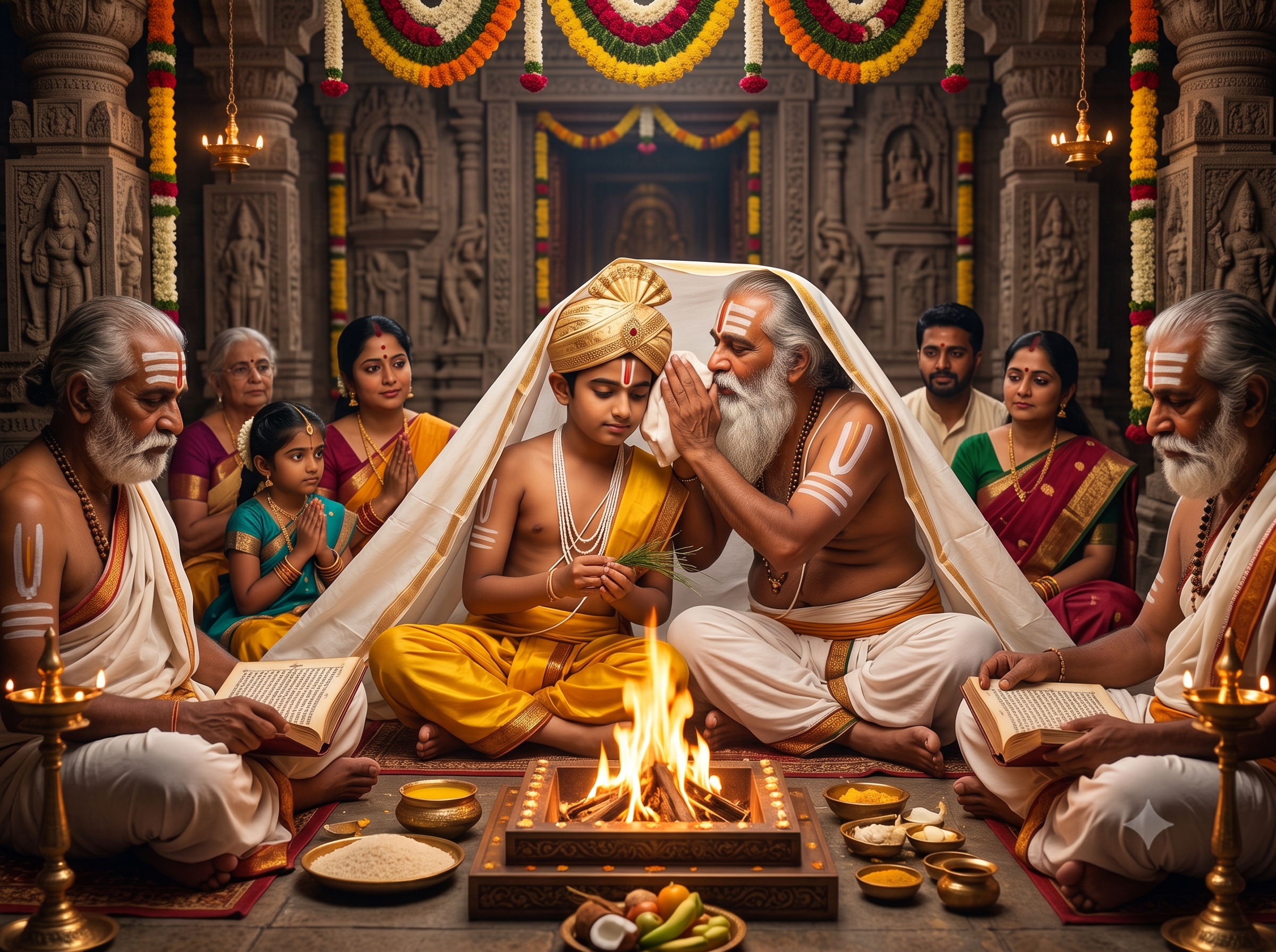 Upanayanam (Thread Ceremony) performed by Sri Shyam Sharma